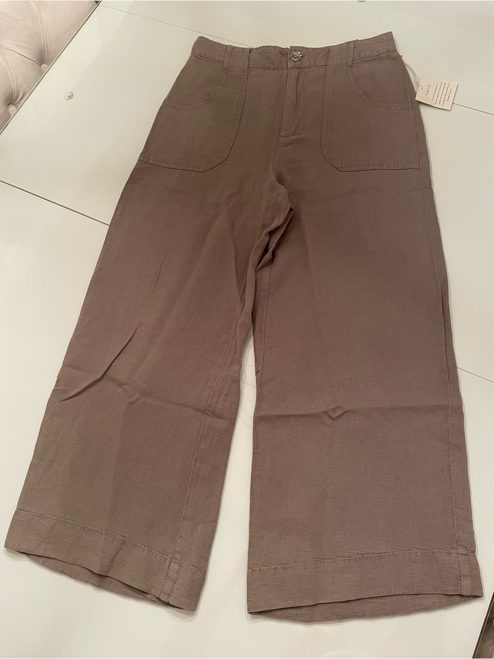 Joie Wide-Leg Pants in Brown